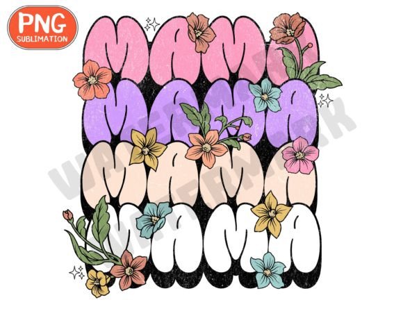 Love Mama Png: A Retro Graphic for Small Business Branding
