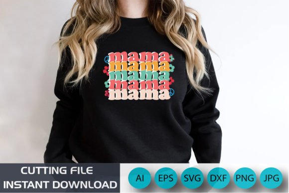 Mama Mothers Day USA T-Shirt Mom Life – A Graphics Asset for Polished Blog and Web Design
