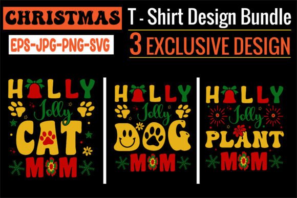 Mom Love Christmas T-Shirt Design Bundle: A Festive Graphic Asset for Marketers