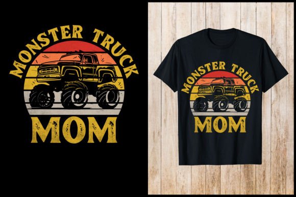 MonsterTruck Mom Retro T-Shirt – A Bold Graphic Design Asset for Local Business Branding
