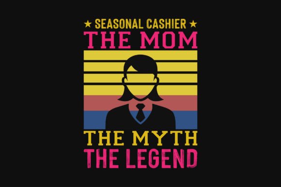 Seasonal Cashier Mom Vintages Tshirt Des – A Premium Graphic Design Asset for Branding